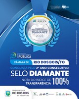 Câmara de Rio dos Bois Reafirma Padrão de Excelência com Selo Diamante pelo 2º Ano Consecutivo